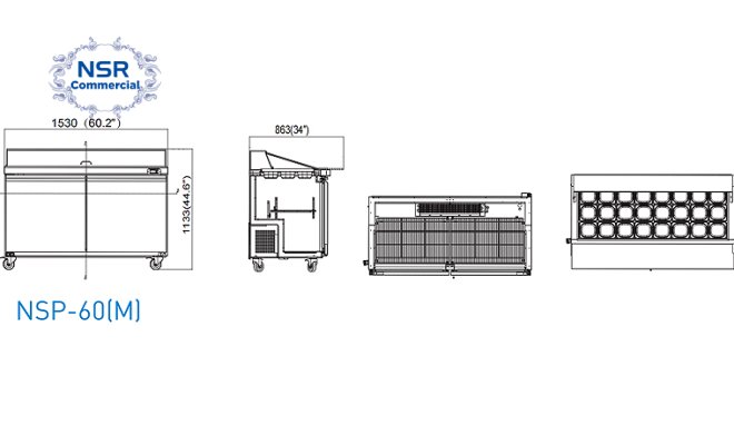 SALAD AND SANDWICH PREP TABLE
